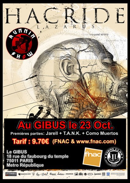 Hacride + Jarell + Como Muertos + Tank @ Gibus  (Paris), le 23 Octobre 2009