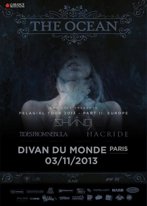 The Ocean + Hacride + Shining + Tides From Nebula, Divan du Monde (Paris), le 03 Novembre 2013