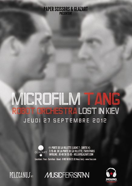 Microfilm + Tang + Robot Orchestra + Lost In Kiev @ Glazart (Paris), le 27 Septembre 2012