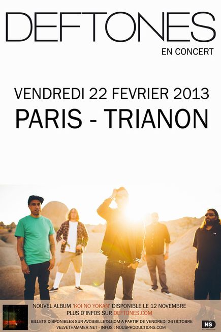 Deftones @ Trianon (Paris), le 22 Février 2013