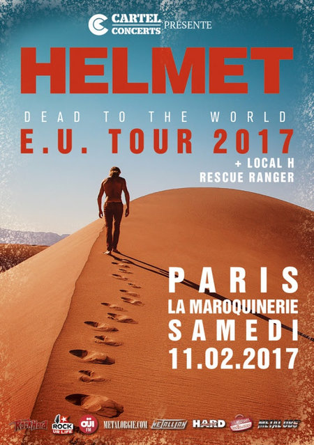Helmet + Local H + Rescue Rangers @ La Maroquinerie (Paris), le 11 Février 2017