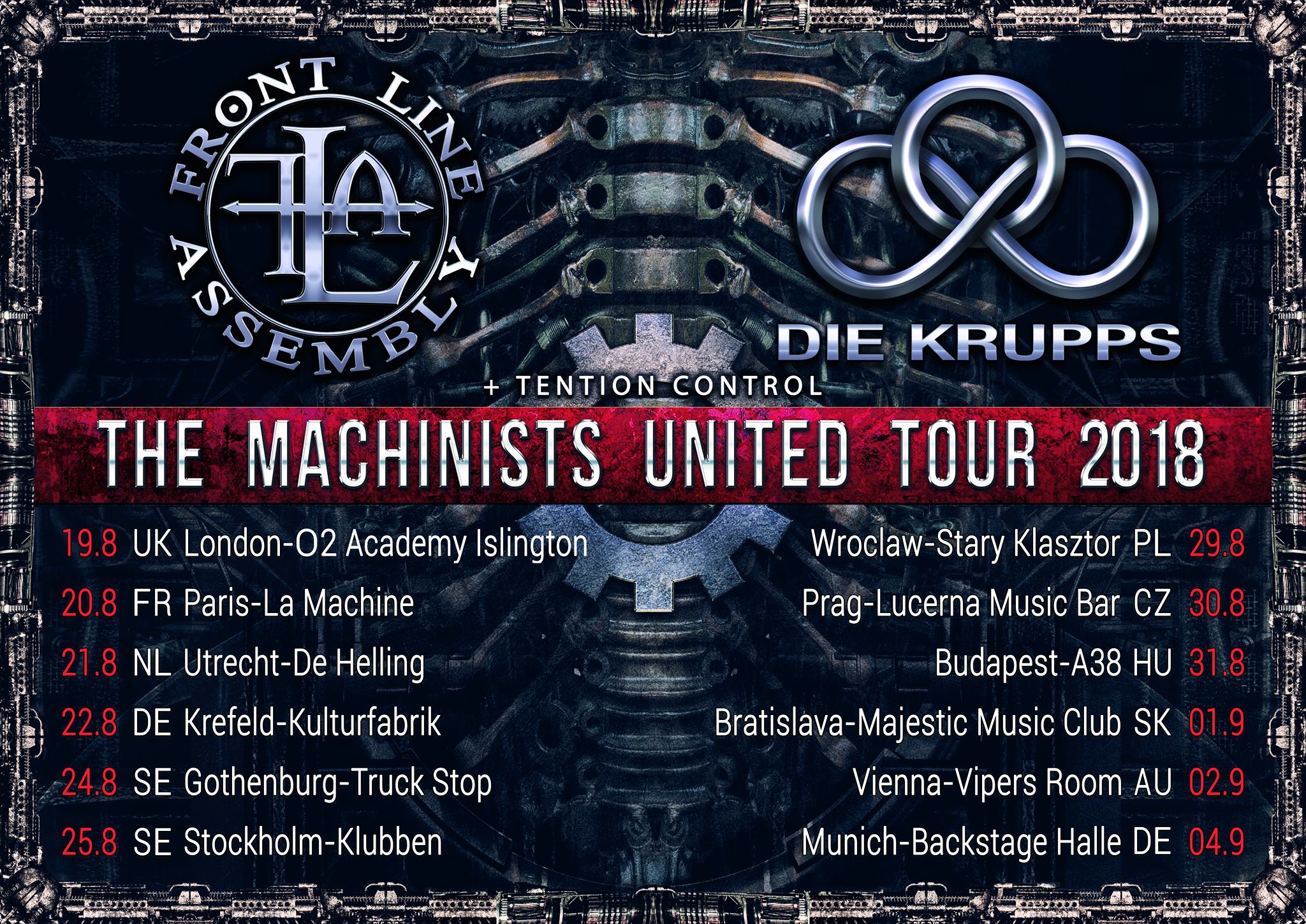 Die Krupps + Front Line Assembly @ La Machine du Moulin Rouge (Paris), le 20 Août 2018