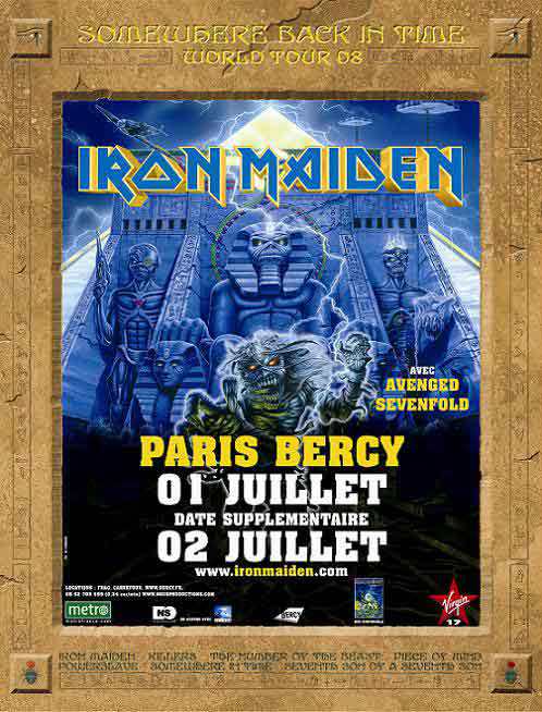 Iron Maiden + Avenged Sevenfold + Lauren Harris @ Bercy (Paris), les 1er et 2 juillet 2008