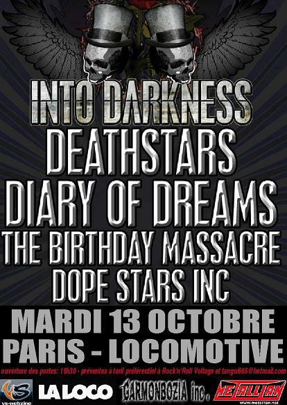Deathstars + Diary Of Dreams + Lacrimas Profundere @ La Loco (Paris), le 13 Octobre 2009