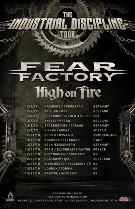 Fear Factory + High On Fire, Maroquinerie (Paris), le 14 Décembre 2010