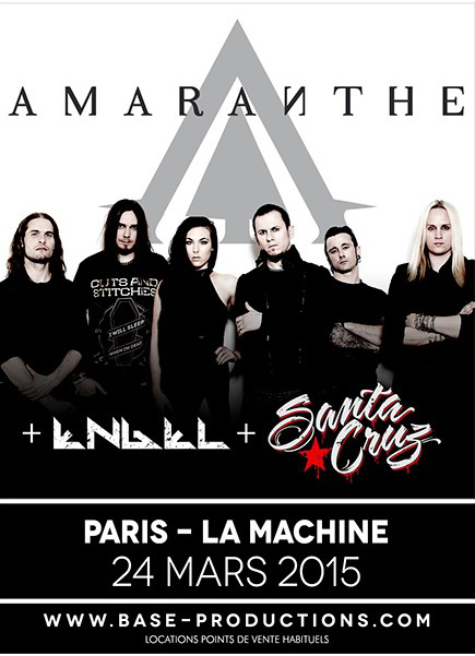 Amaranthe + Engel + Santa Cruz @ La Machine du Moulin Rouge (Paris), le 24 Mars 2015