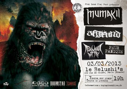 Mumakil + Afgrund @ Belushi’s (Paris), le 03 Mars 2013