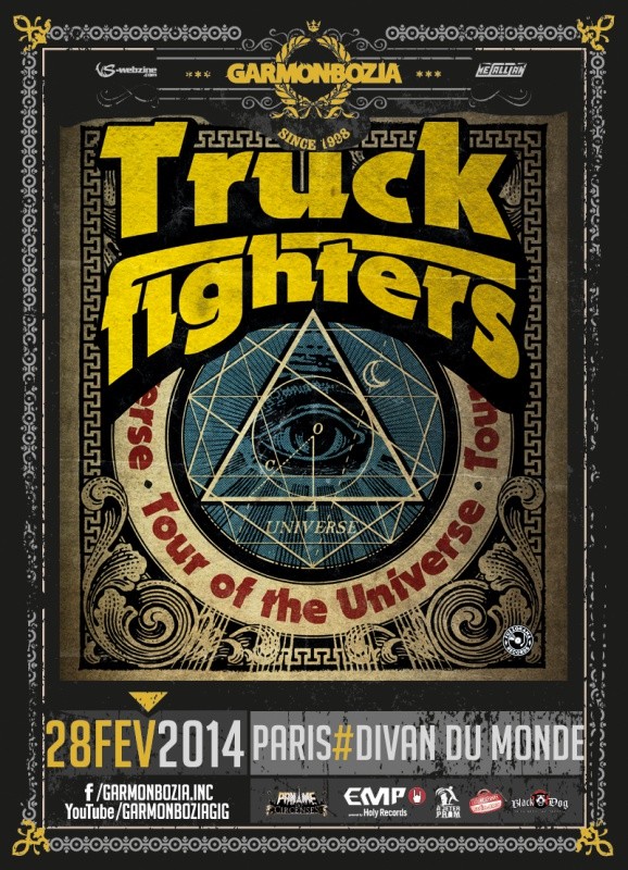 Truckfighters + White Miles + Valley of The Sun @ Divan du Monde (Paris), le 28 Février 2014