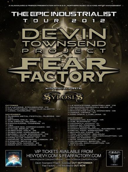 Devin Townsend + Fear Factory + Dagoba @ Bataclan (Paris), le 10 Décembre 2012