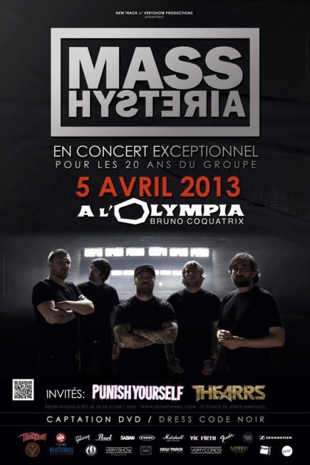 Mass Hysteria + Punish Yourself @ Olympia (Paris), le 05 Avril 2013