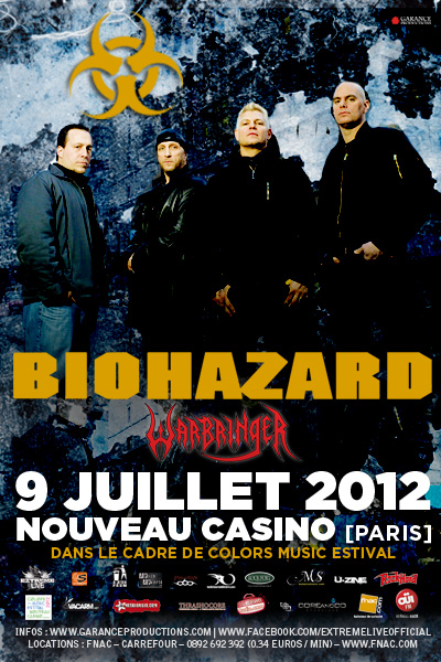 Biohazard + Warbringer @ Nouveau Casino (Paris), le 9 juillet 2012