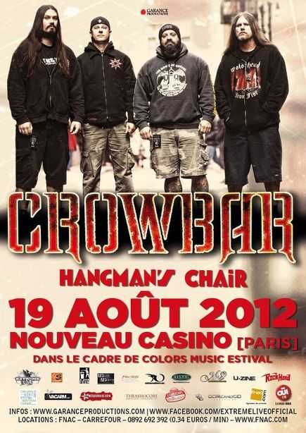 Crowbar + Hangman’s Chair @ Nouveau Casino (Paris), le 19 Aout 2012
