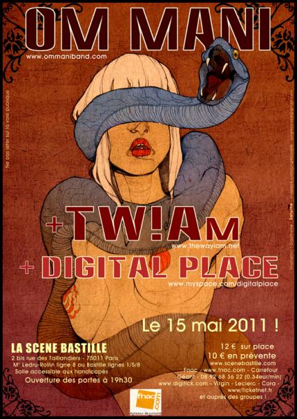 Om Mani + TW!AM @ La Scène Bastille (Paris), le 15 Mai 2011