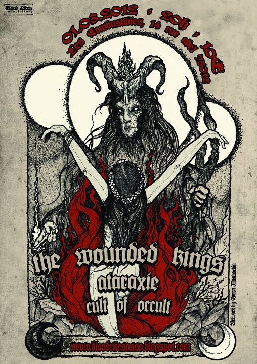 The Wounded Kings + Ataraxie + Cult Of Occult aux Combustibles (Paris) le 01 Mars 2012