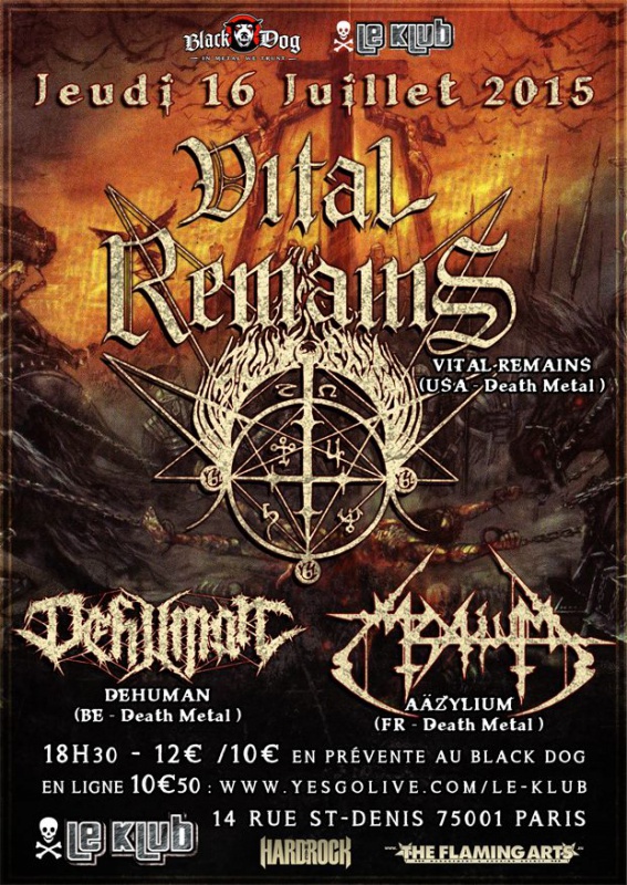 Vital Remains @ Klub (Paris), le 16 Juillet 2015