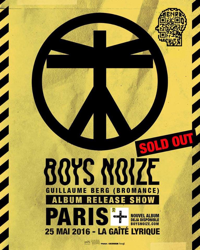 Boys Noize @ Gaîté Lyrique (Paris), le 25 Mai 2016