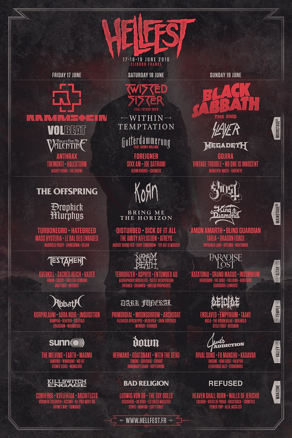 Hellfest @ Clisson, du 17 au 19 Juin 2016