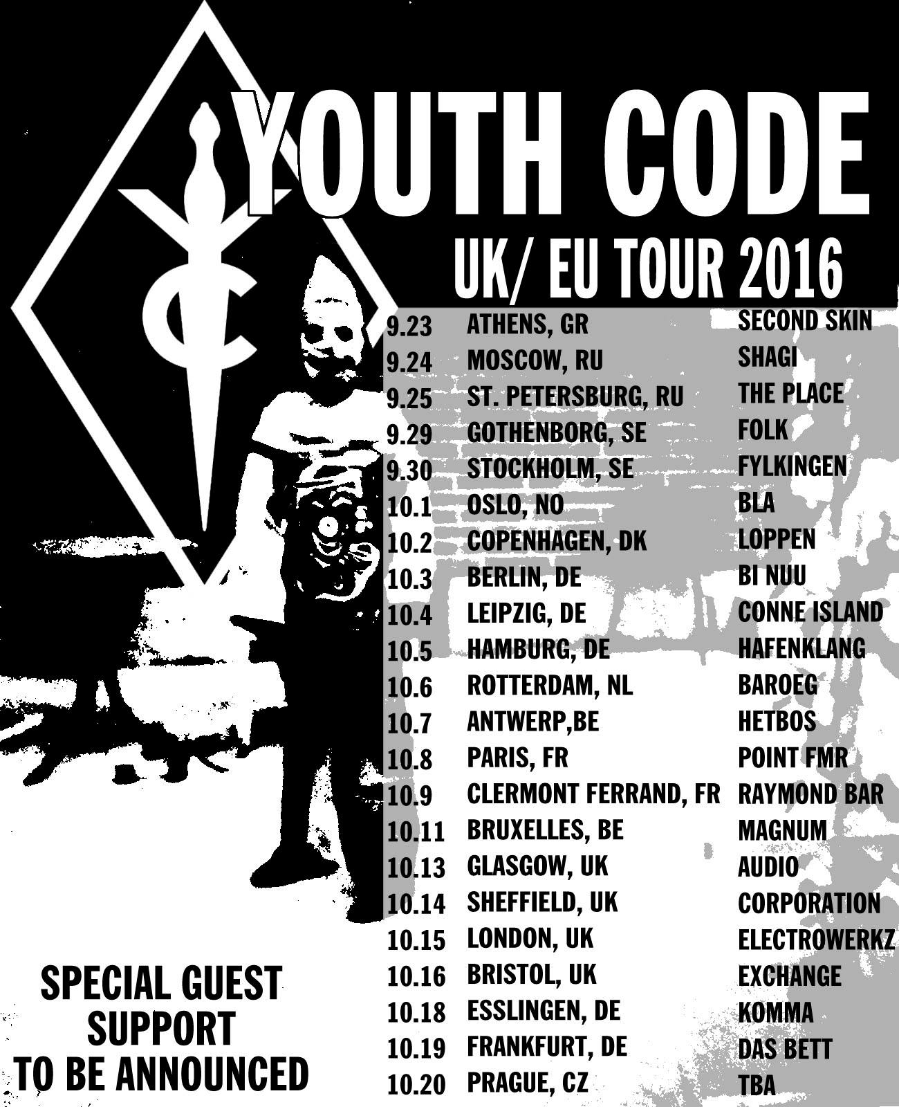 Youth Code + Trepaneringsritualen + Ascetic @ Point Ephémère (Paris), le 08 Octobre 2016