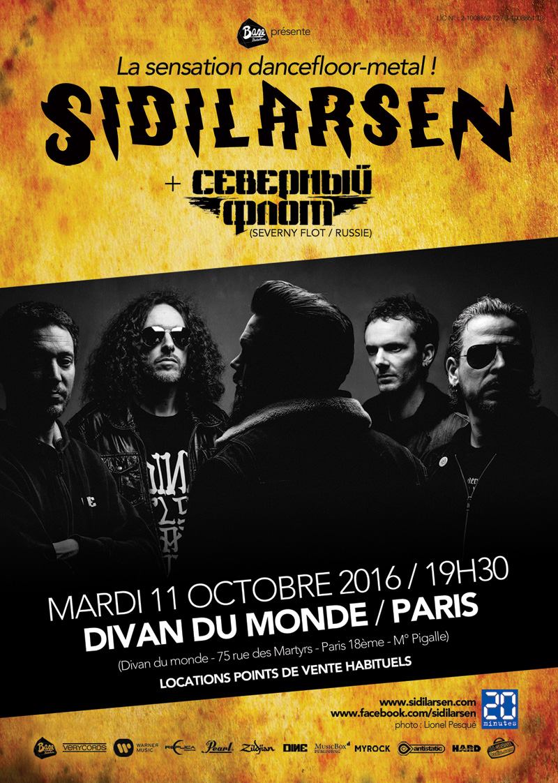 Sidilarsen + Severny Flot @ Divan Du Monde (Paris), le 11 Octobre 2016