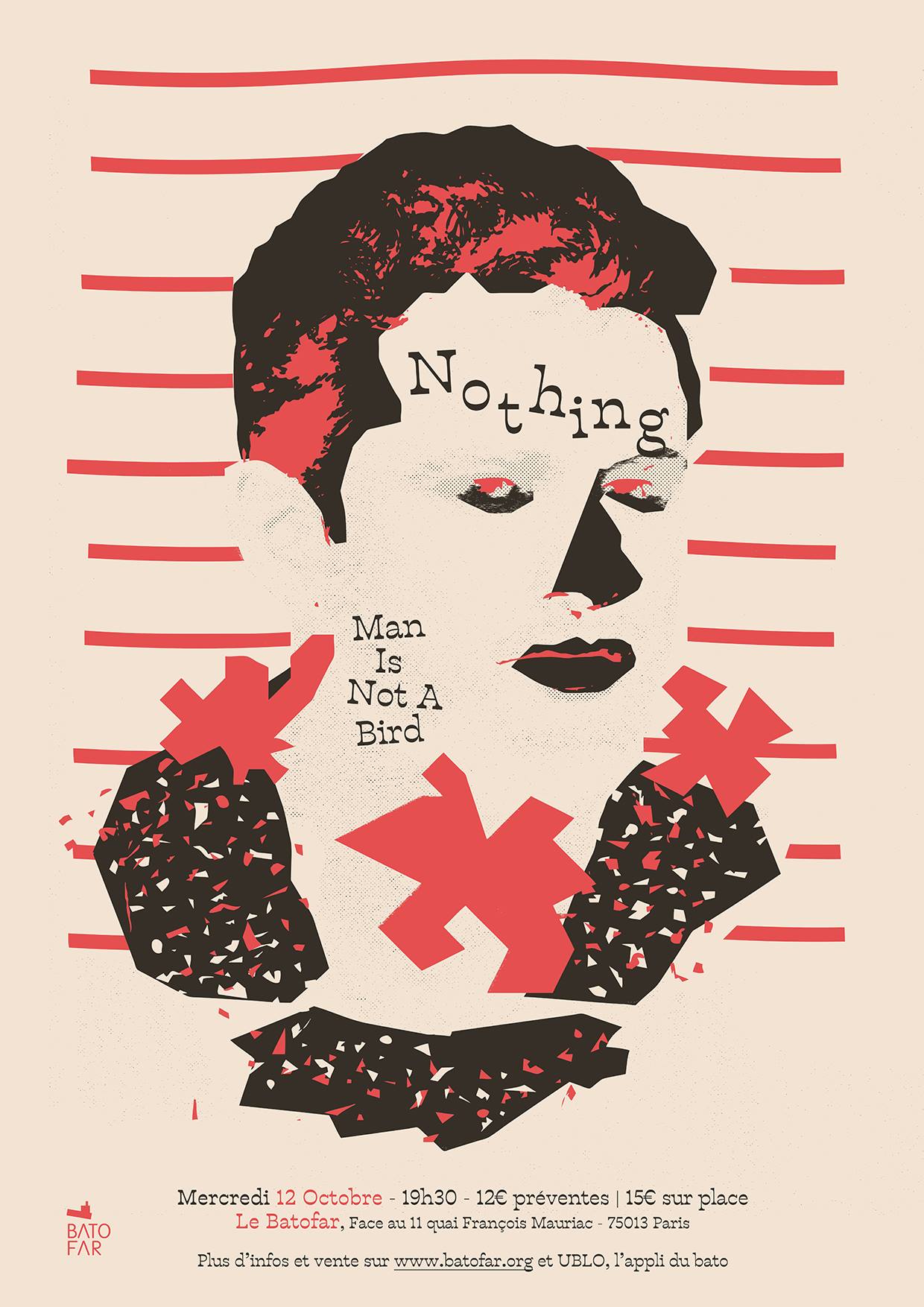 Nothing + Man Is Not A Bird @ Batofar (Paris), le 12 Octobre 2016