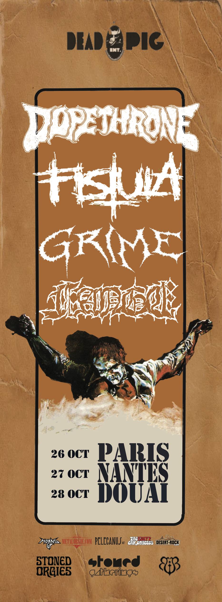 Dopethrone + Fistula + Grime + Fange @ Glazart (Paris), le 26 Octobre 2016