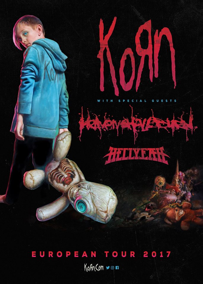 Korn + Heaven Shall Burn + HellYeah @ Zénith (Paris), le 20 Mars 2017