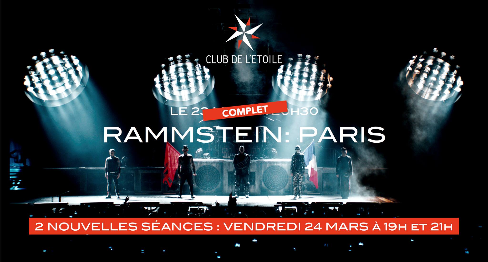 Rammstein – PARIS : Concert filmé @ Club de l’étoile (Paris), le 24 Mars 2017