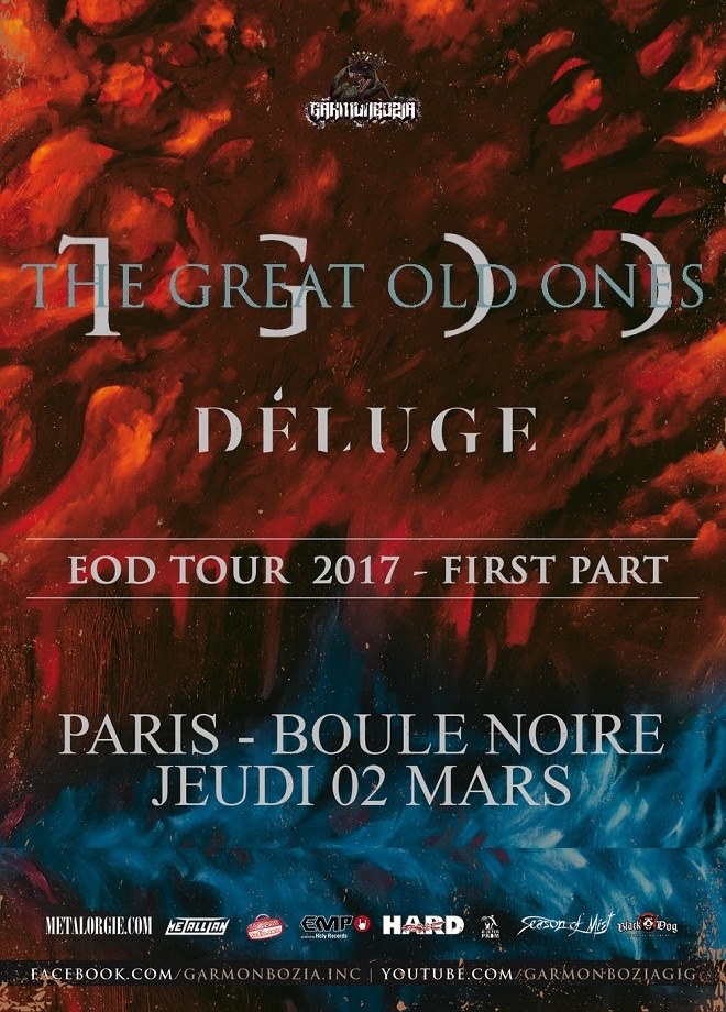 The Great Old Ones + D E L U G E @ Boule Noire (Paris), le 2 Mars 2017