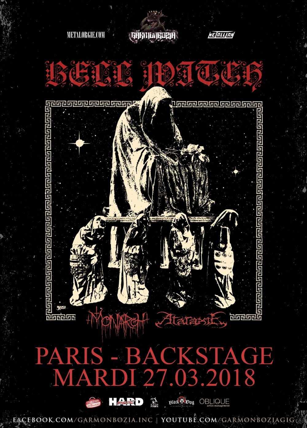 Bell Witch + Monarch! + Ataraxie @ O’Sullivans Backstage by The Mill (Paris), le 27 Mars 2018