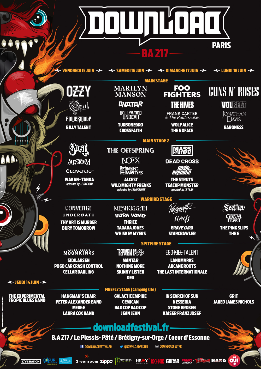 Download Festival @ Brétigny Sur Orge, le 18 Juin 2018