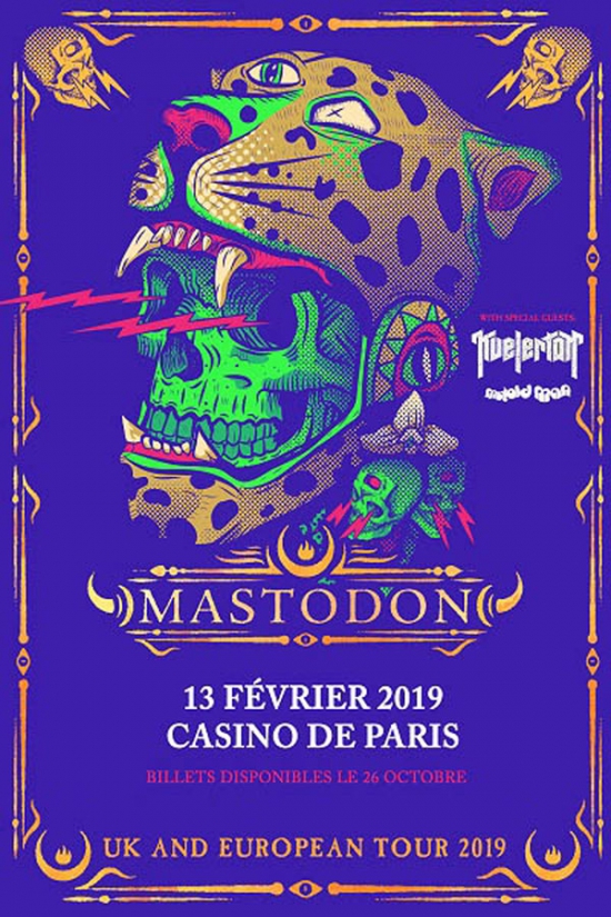 Mastodon + Kvelertak + Mutoid Man @ Casino de Paris (Paris), le 13 Février 2019