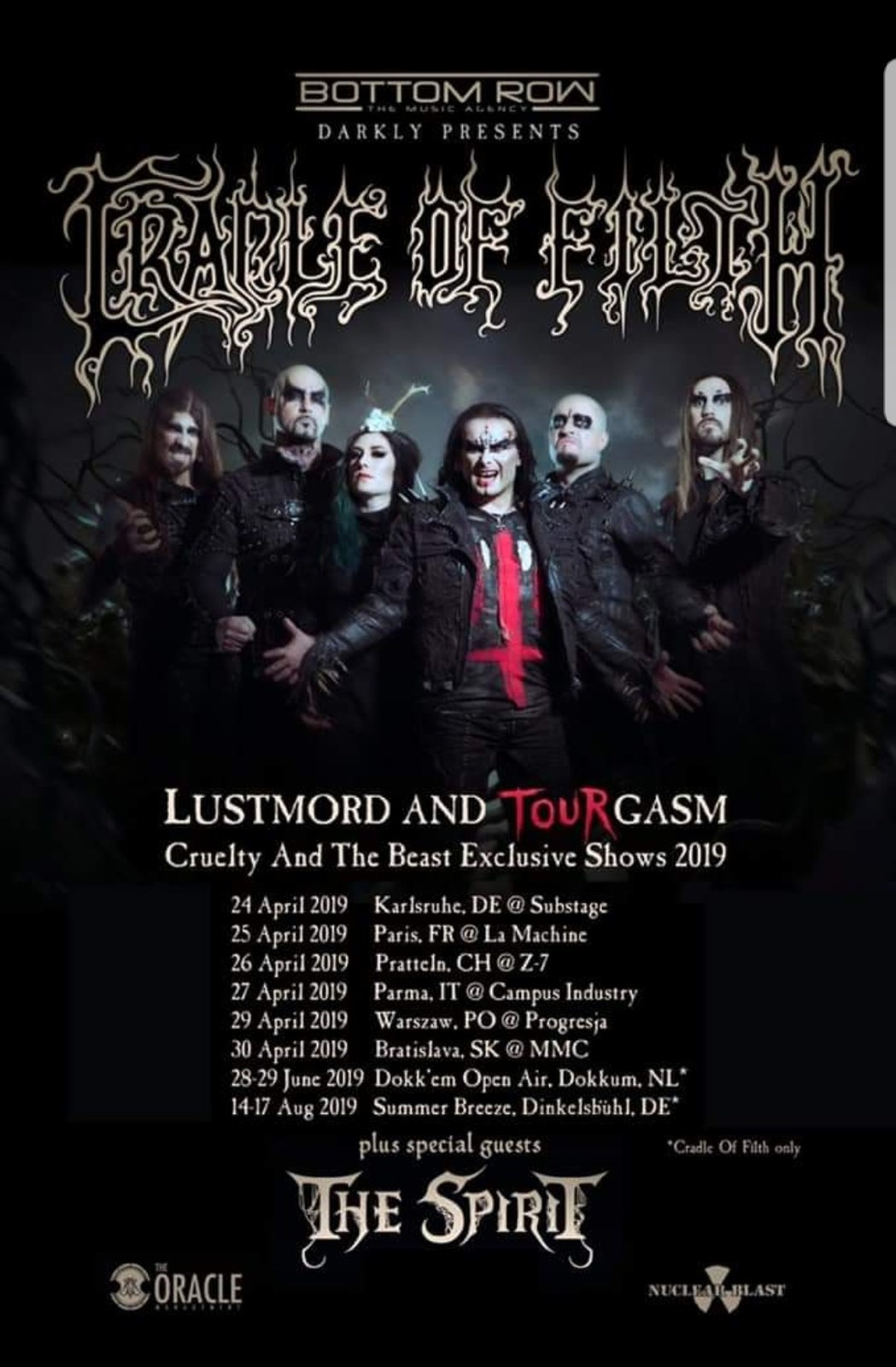 Cradle Of Filth @ la Machine du Moulin Rouge (Paris), le 25 Avril 2019