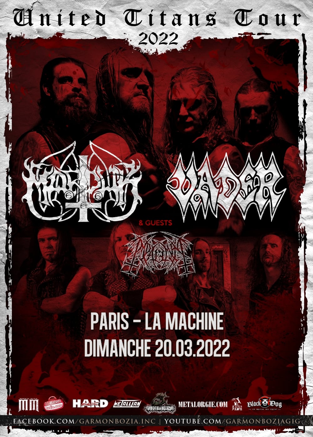 Marduk + Vader @ La Machine du Moulin Rouge (Paris), le 20 Mars 2022 