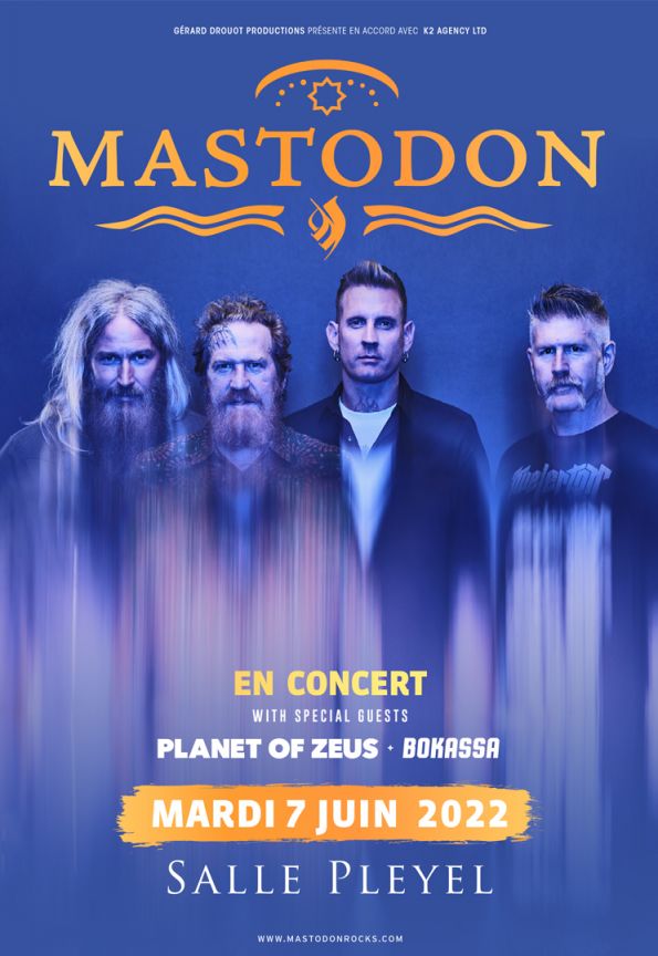 Mastodon + Planet Of Zeus @ Salle Pleyel (Paris), le 7 Juin 2022