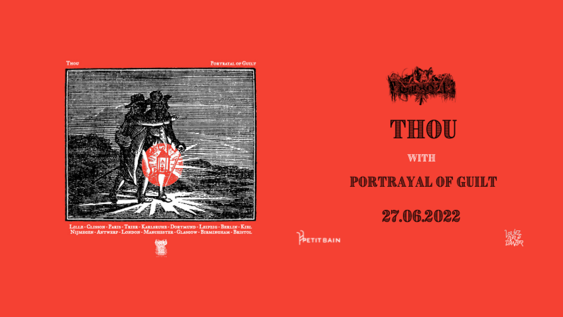 Thou + Portrayal of Guilt @ Petit Bain (Paris), le 27 Juin 2022 