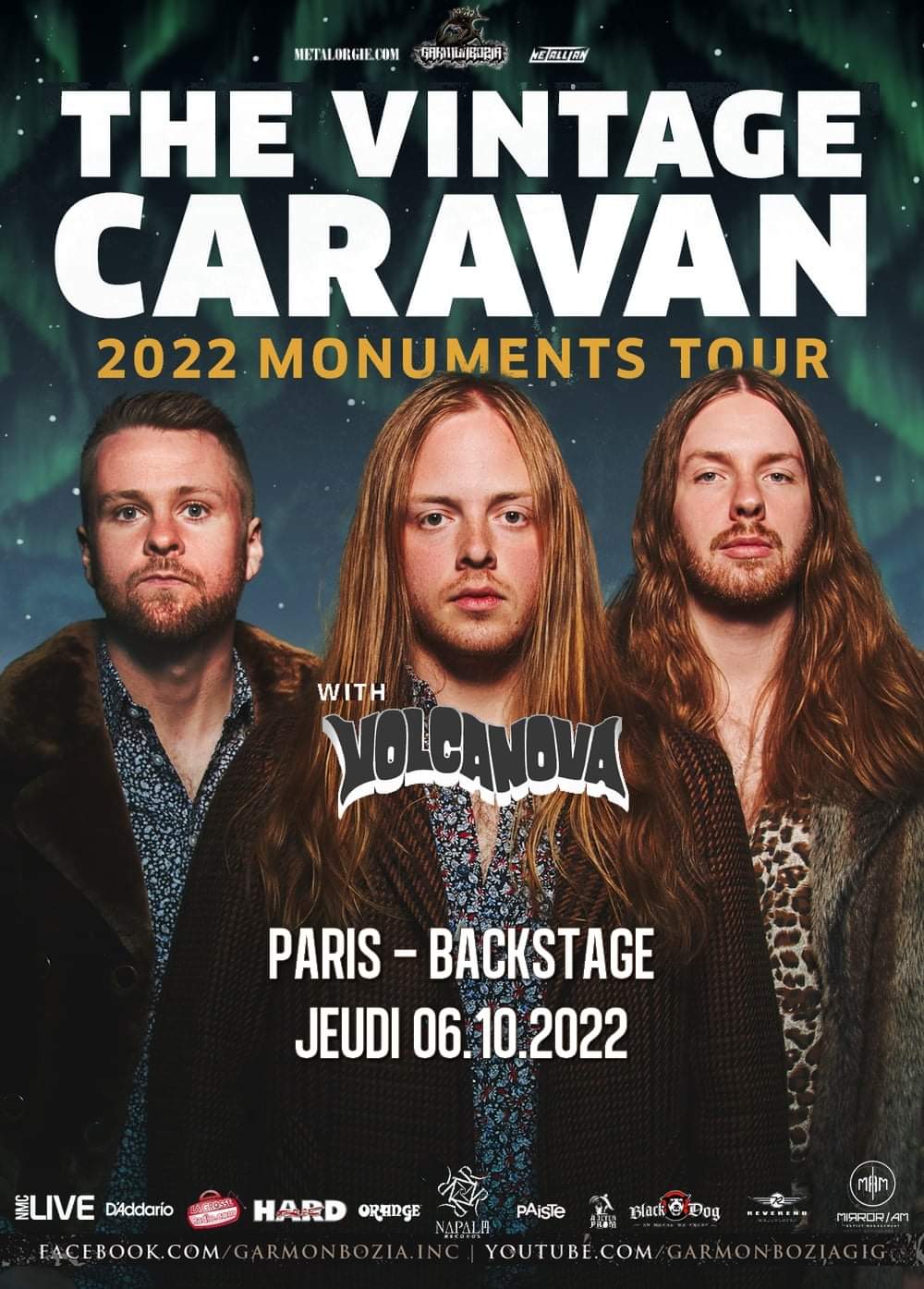 The Vintage Caravan + Volcanova @ Backstage by The Mills (Paris), le 6 Octobre 2022 
