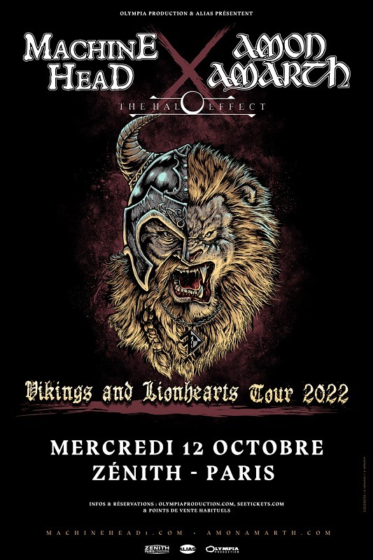 Machine Head + Amon Amarth + The Halo Effects @ Zénith (Paris), le 12 Octobre 2022