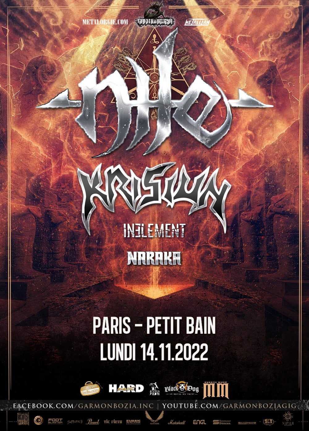 Nile + Krisiun + InElement @ Petit Bain (Paris), le 14 Novembre 2022