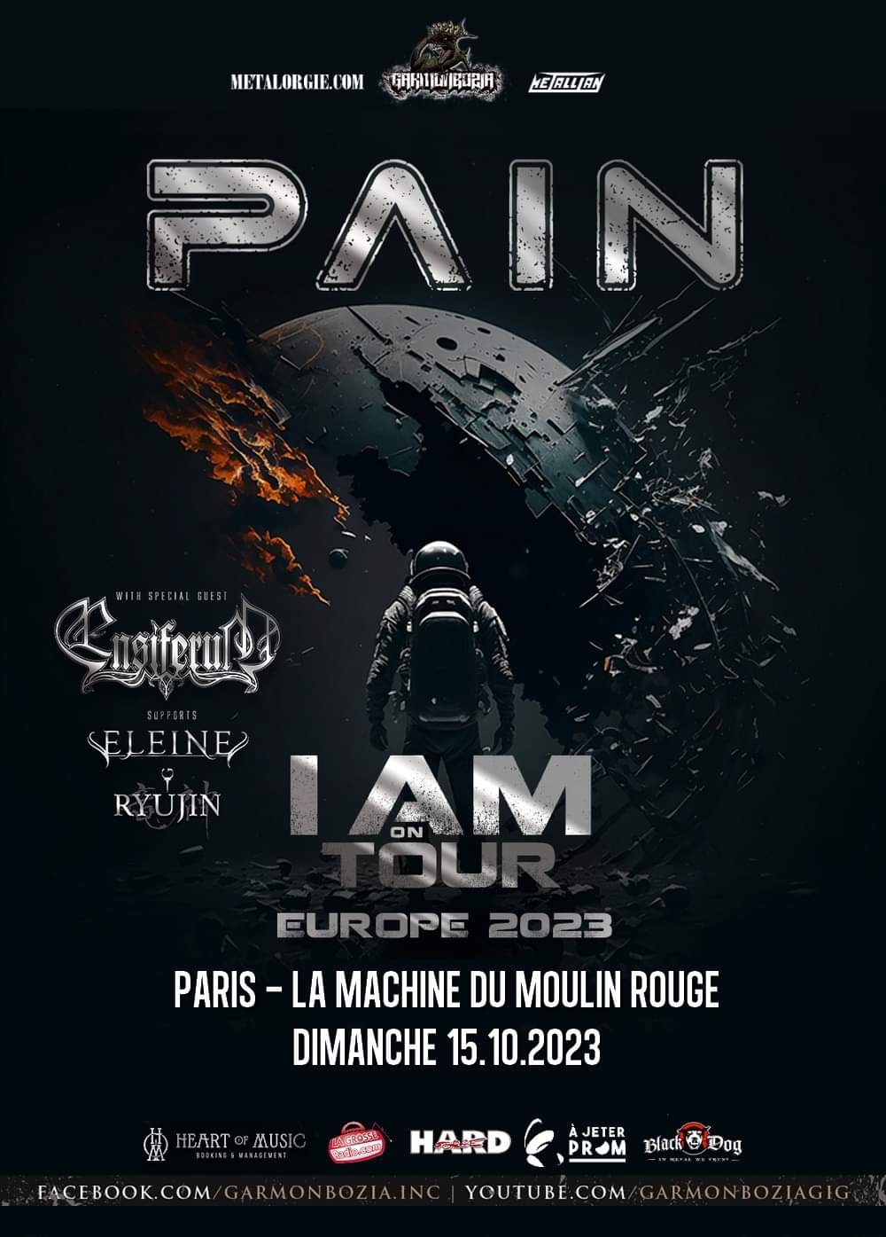 Pain @ Machine du Moulin Rouge (Paris), le 15 Octobre 2023