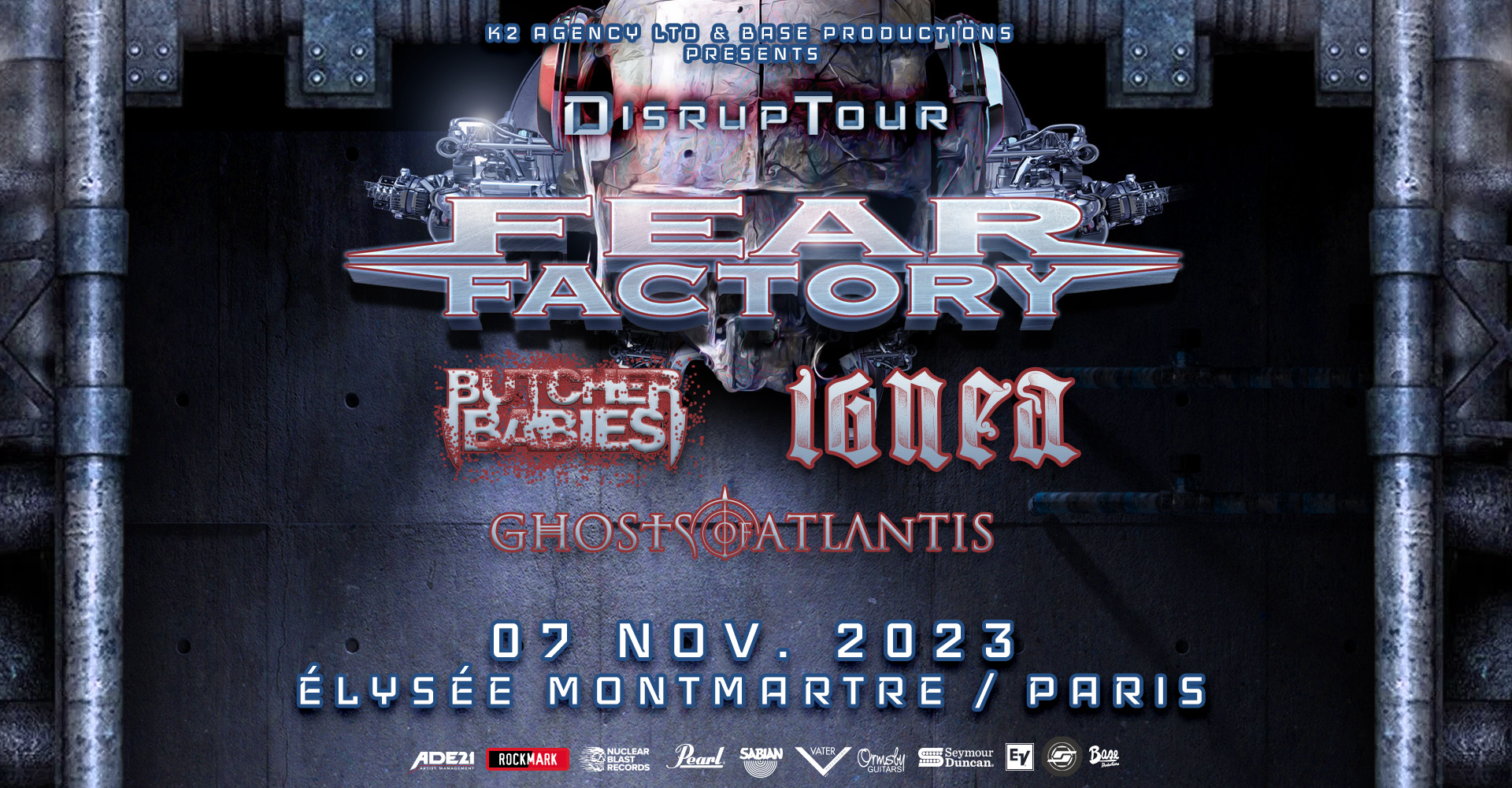 Fear Factory @ Elysée Montmartre (Paris), le 7 Novembre 2023