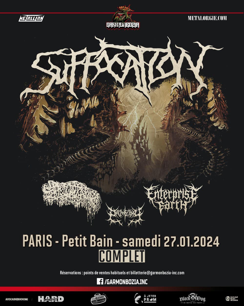 Suffocation + Sanguisugabogg @ Petit Bain (Paris), le 27 Janvier 2024